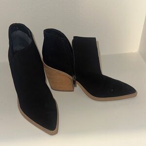 Vince Camuto Black Suede Ankle Booties